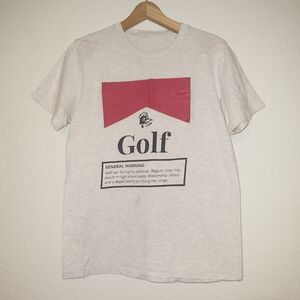 Golf Graphic Men's T-Shirt - Red and White Circles Golf Funny Large
